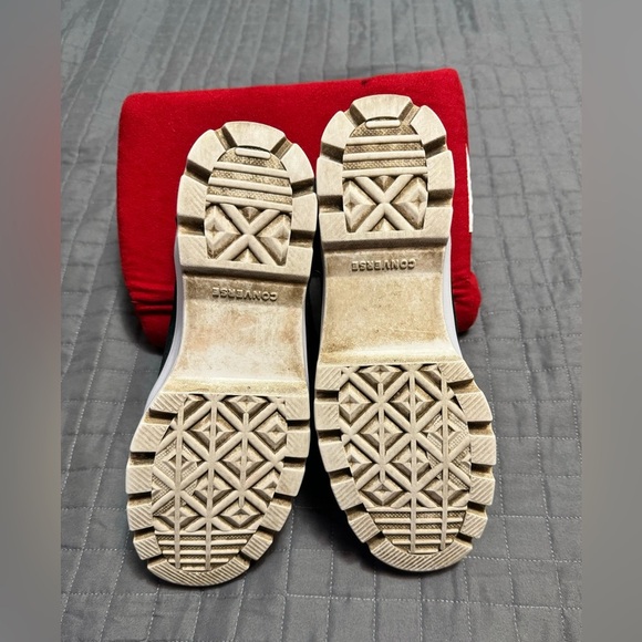 BLACK HIGH TOP LUG SOLE CONVERSE SHOES SNEAKERS WOMENS LADIES
SIZE 7 - Picture 4 of 6